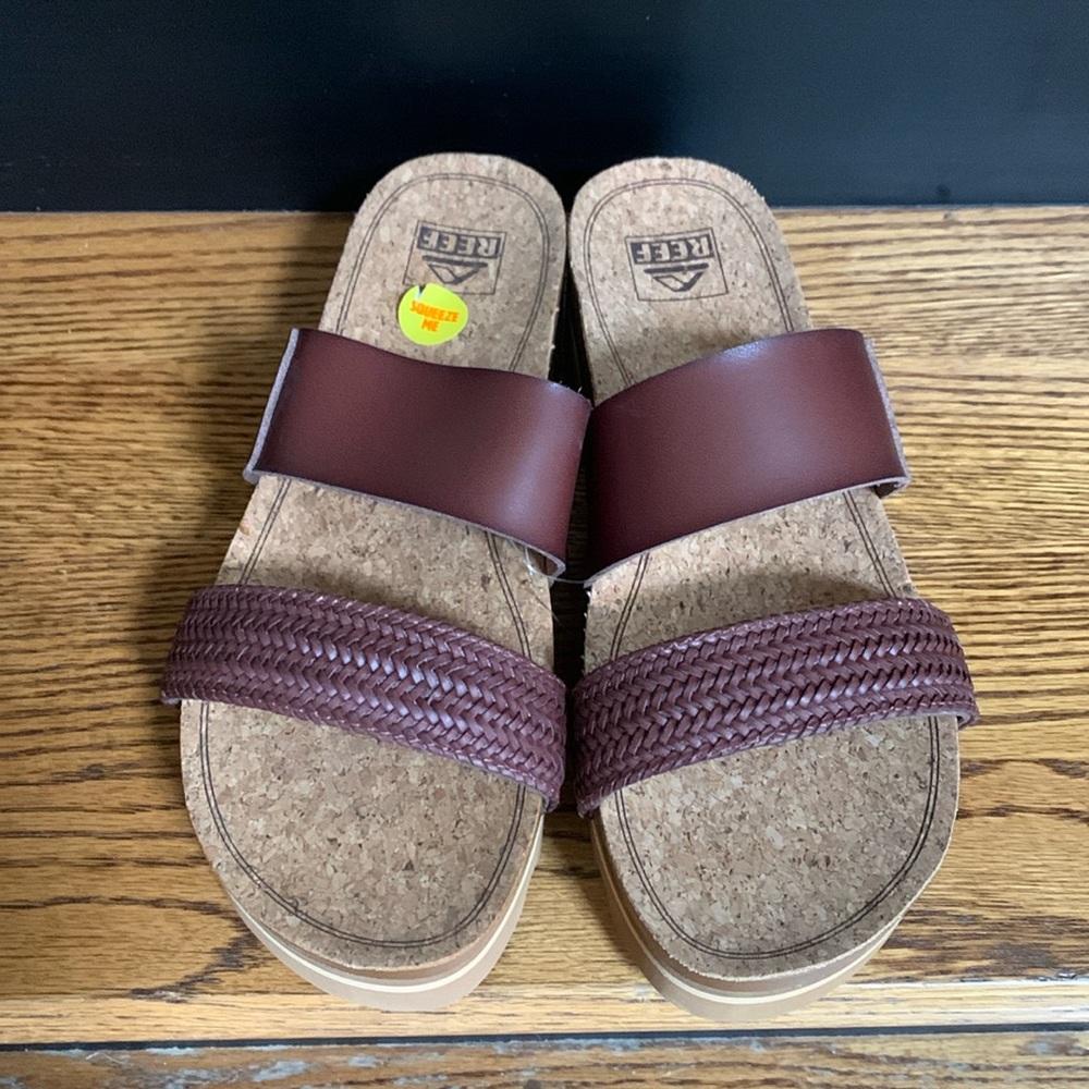 Reef. Size 9 1/2 brown women’s sandals.   ms